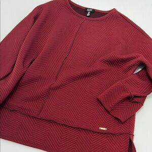 Jones NY Red Textured Women's Top NWOT